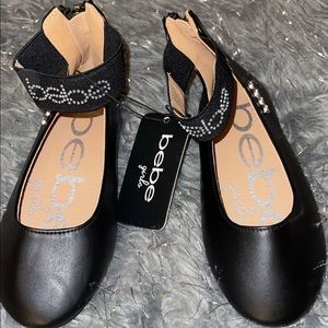 Bebe black flats shoes